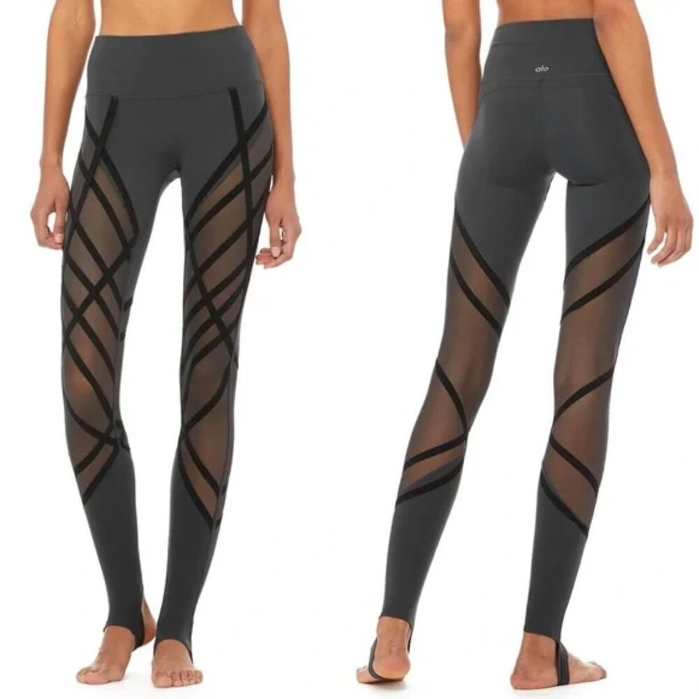 Alo‎ Yoga Women's High-Waist Wrapped Stirrup Leggings sz XS